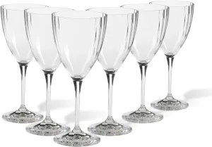 Casafina, Sensa collection, Glass Drinkware, Set of 6 Drinking Wine glasses, clear, 9 oz