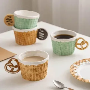 Ceramic Biscuit Tableware Set - Creative Snack Dessert  Coffee Plates