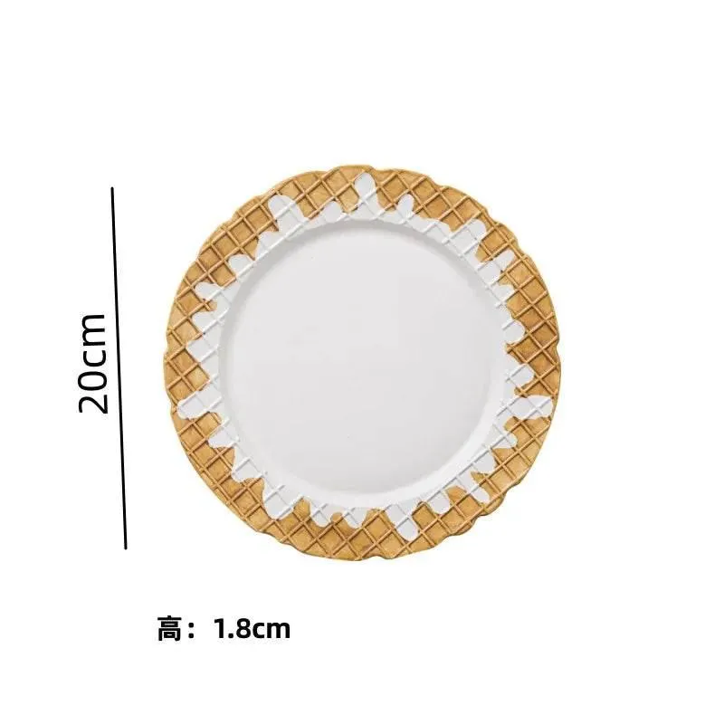 Ceramic Biscuit Tableware Set - Creative Snack Dessert  Coffee Plates