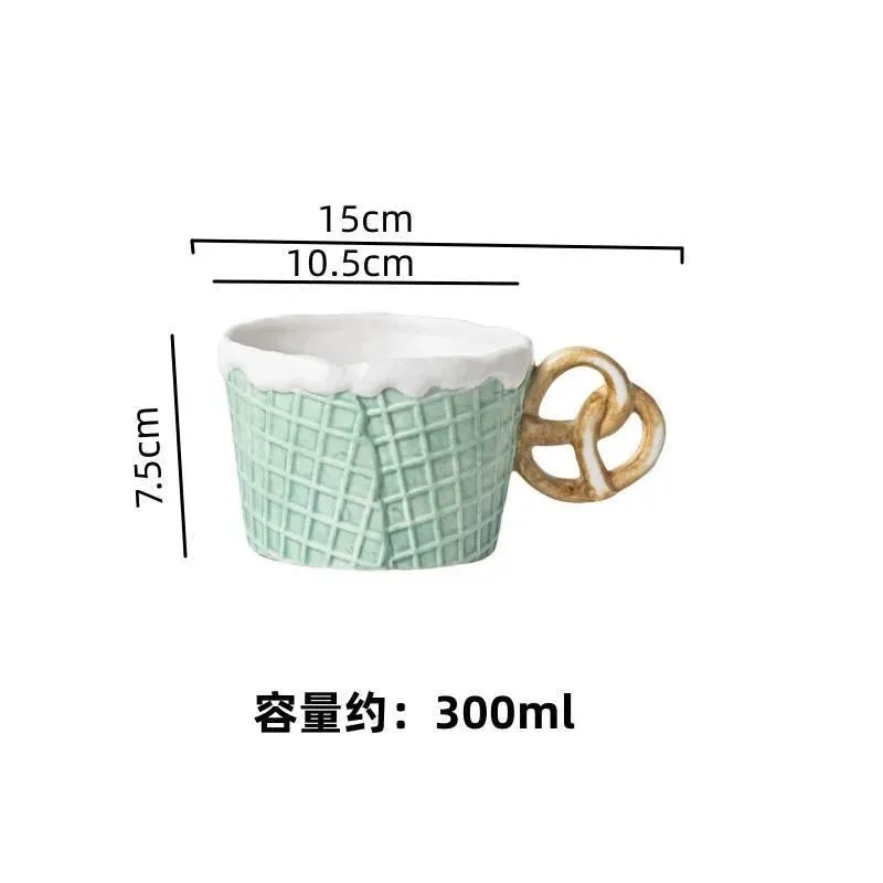Ceramic Biscuit Tableware Set - Creative Snack Dessert  Coffee Plates