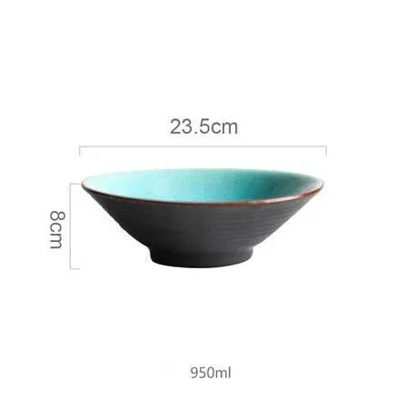 Ceramic Tableware Set - Blue Ice Crackling Glaze Design