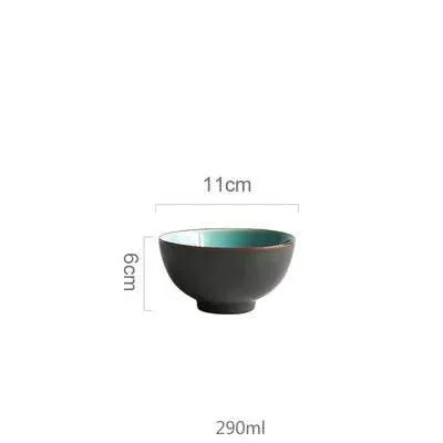 Ceramic Tableware Set - Blue Ice Crackling Glaze Design