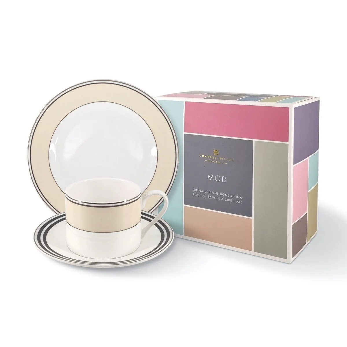 Charles Millen Signature Collection Mod Tea Set In Gift Box, Rose, Set Of 2