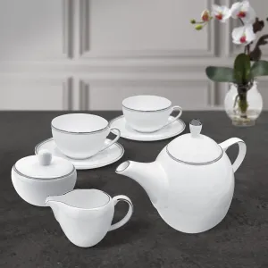 Charles Millen Signature Collection Platinum 9 Piece Tea Set D