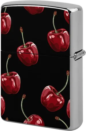 Cherry Cartoon PatternLighter Case Waterproof Lighter Sleeve Lighters Protective Cover with Graffiti Design