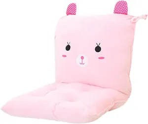ChezMax Chair Cushion Plush Seat Cushion Back Cushion with Ties, Detachable Thickened Desk Chair Pads, Cartoon Waist Pillow Cushion Decor for Chair Car Office Patio Wheelchair, Cartoon Rabbit