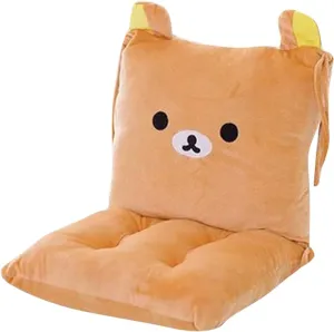 ChezMax Chair Cushion Plush Seat Cushion Back Cushion with Ties Thickened Desk Chair Pads Cartoon Waist Pillow Cushion Decor for Chair Car Office Patio Wheelchair Cartoon Bear
