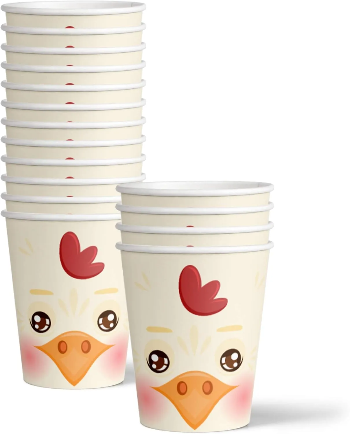 Chicken Birthday Party Supplies Set Plates Napkins Cups Tableware Kit for 16