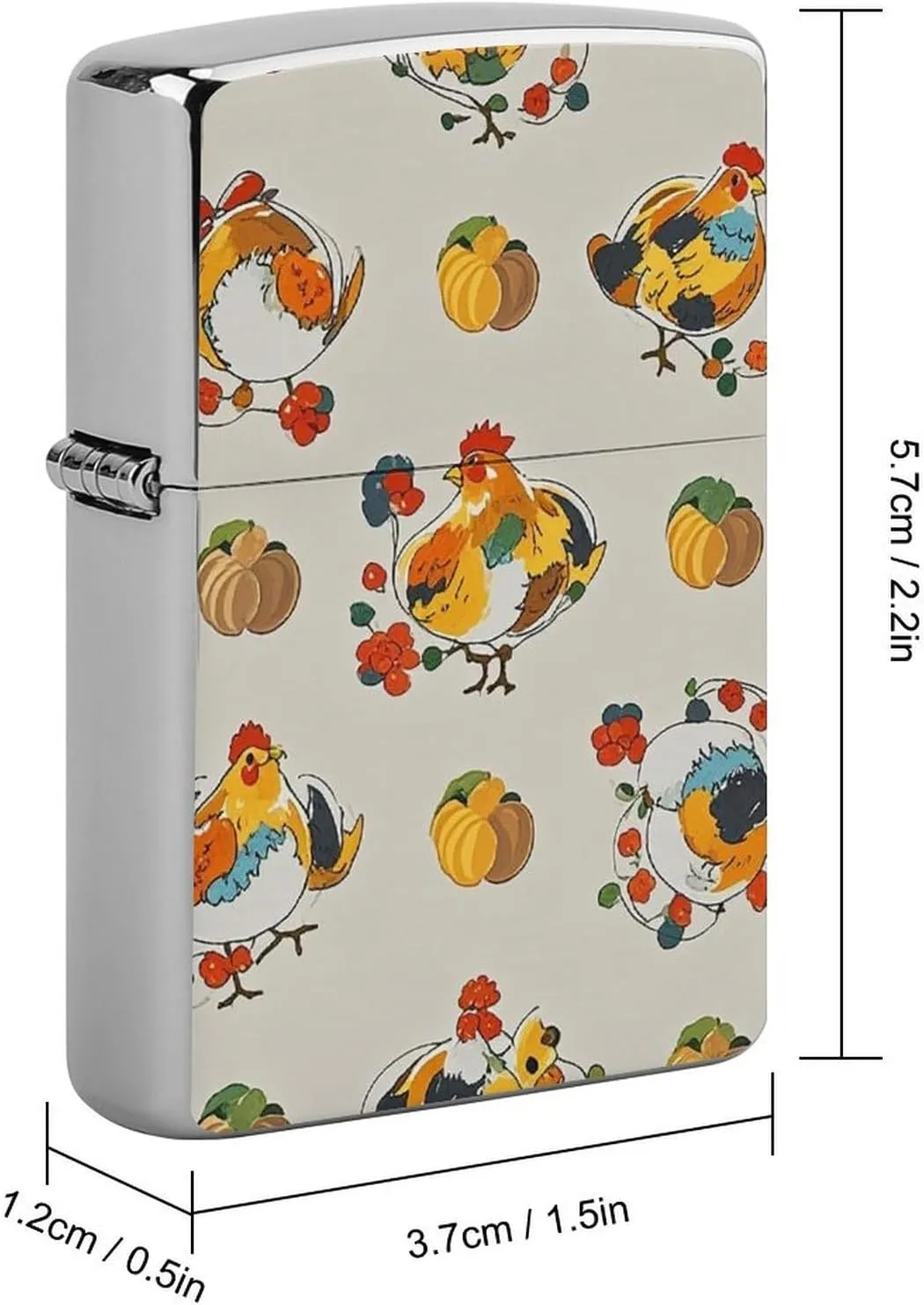 Chicken Pattern Lighter Case Waterproof Lighter Sleeve Lighters Protective Cover with Graffiti Design