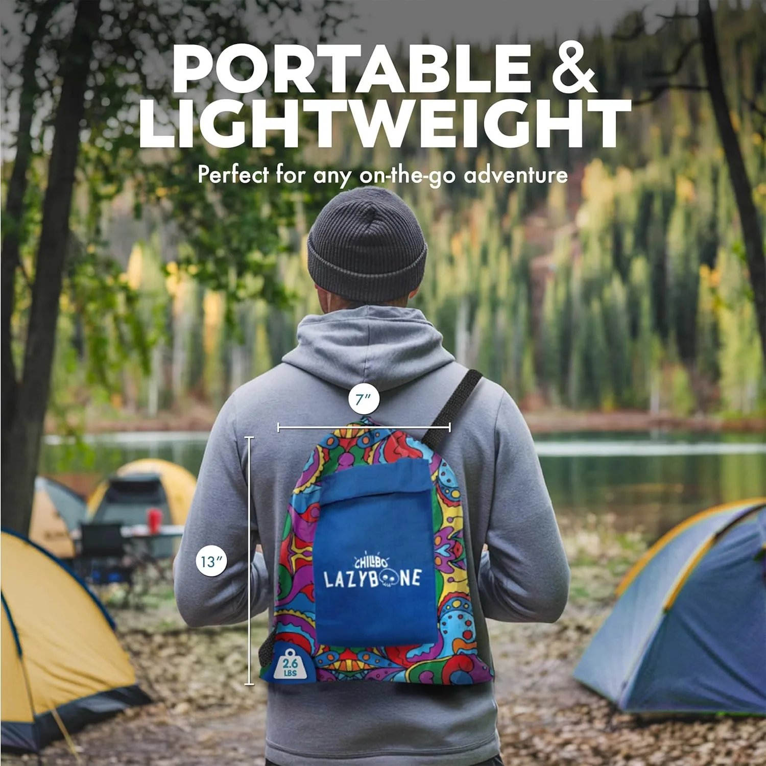 Chillbo Inflatable Couch – Cool Inflatable Chair. Upgrade Your Camping Accessories. Easy Setup is Perfect for Hiking Gear, Beach Chair and Music Festivals.
