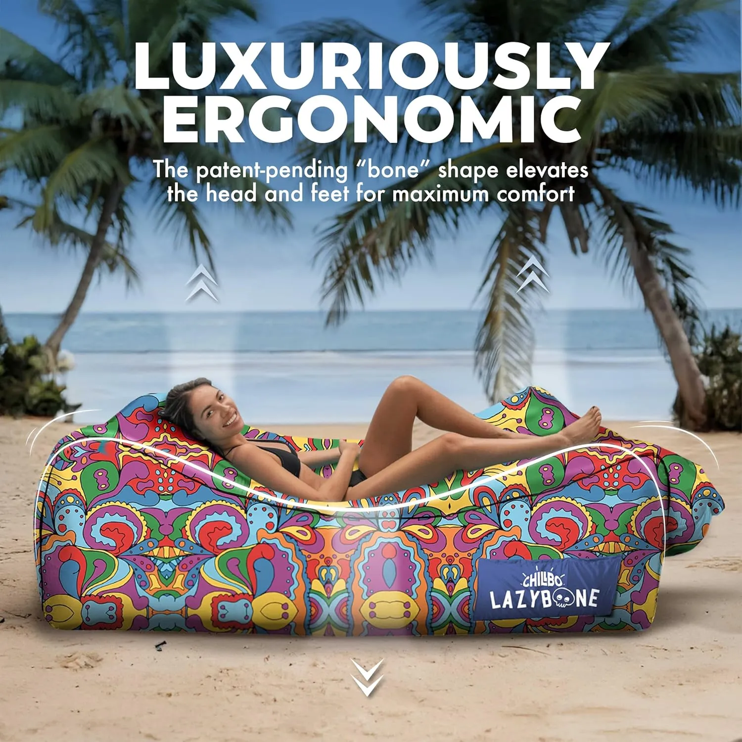 Chillbo Inflatable Couch – Cool Inflatable Chair. Upgrade Your Camping Accessories. Easy Setup is Perfect for Hiking Gear, Beach Chair and Music Festivals.