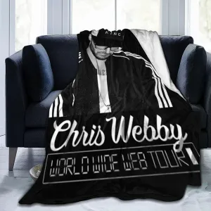 Chris Webby Blanket Flannel Fleece Printed Throw Blankets Ultra Soft Micro Warm Blanket for All Season Bedding Chair Sofa Couch Bed 50"x40"