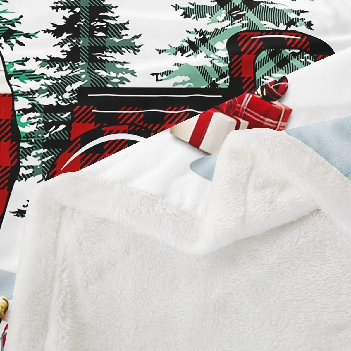 Christmas Camper Throw Blanket 90x90,Winter Happy Camping Fleece Blankets for Teens Boys Girls,Xmas Snowman Snowflake Fuzzy Blanket All Season Use for Office,Bedroom Sofa Bed Decor