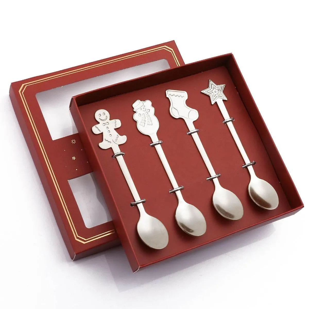 Christmas Dinnerware Set - 4PCS Tableware with Best Wishes Design