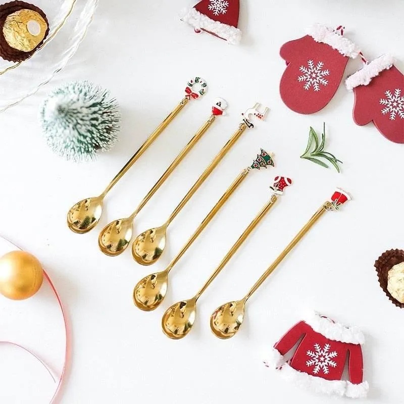 Christmas Dinnerware Set - 4PCS Tableware with Best Wishes Design