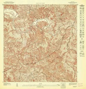 Ciales SE PR topo map, 1:10000 Scale, 3.75 X 3.75 Minute, Historical, 1947, 31.3 x 30.5 in