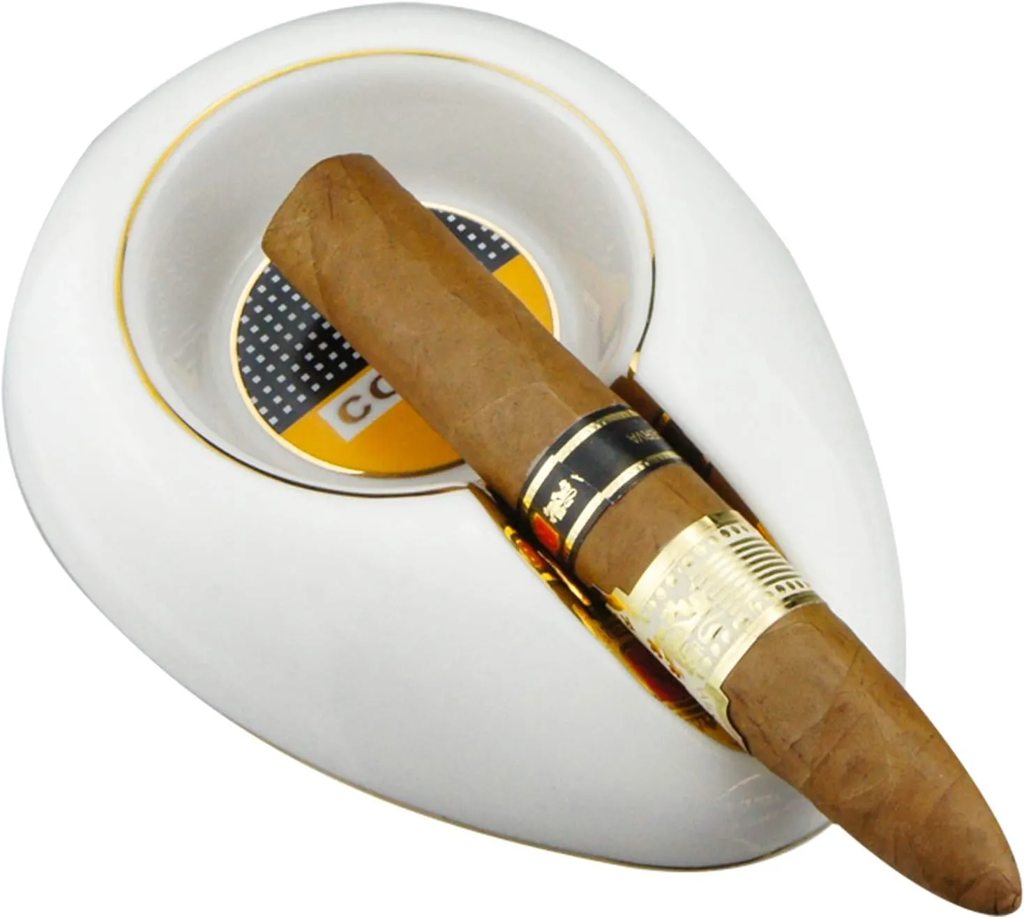 Cigar Lighter 4 Torch Jet Flame with Punch Ashtray Set Windproof Butane Fuel Lighter Refillable