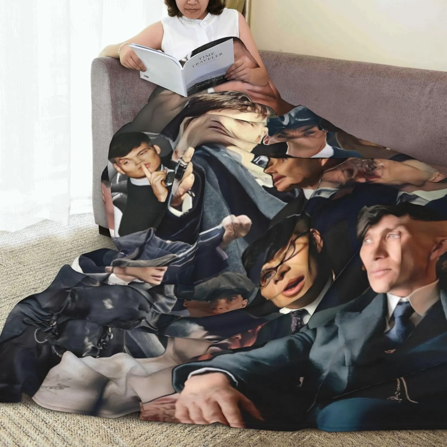 Cillian Murphy Blanket Flannel Fleece Printed Throw Blankets Ultra Soft Micro Warm Blanket for All Season Bedding Chair Sofa Couch Bed 50"x40"