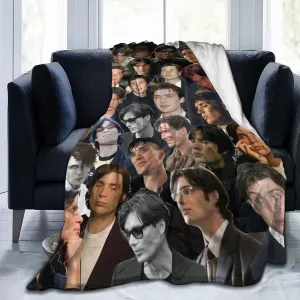 Cillian Murphy Blanket Flannel Fleece Printed Throw Blankets Ultra Soft Micro Warm Blanket for All Season Bedding Chair Sofa Couch Bed 50"x40"