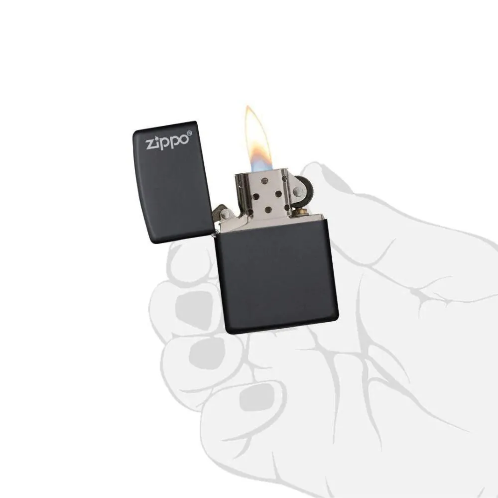 Classic Black Matte with Zippo Logo Lighter