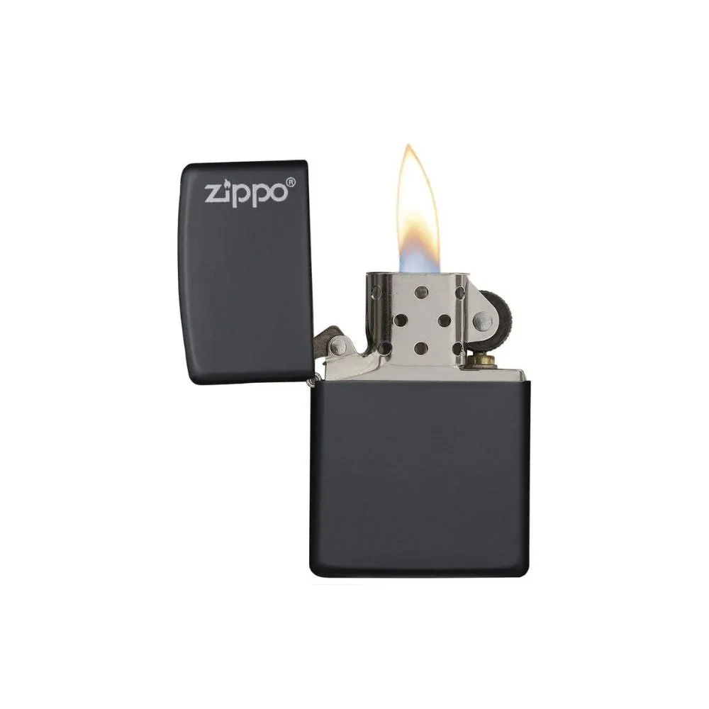Classic Black Matte with Zippo Logo Lighter