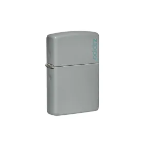 Classic Flat Grey Zippo Logo Lighter