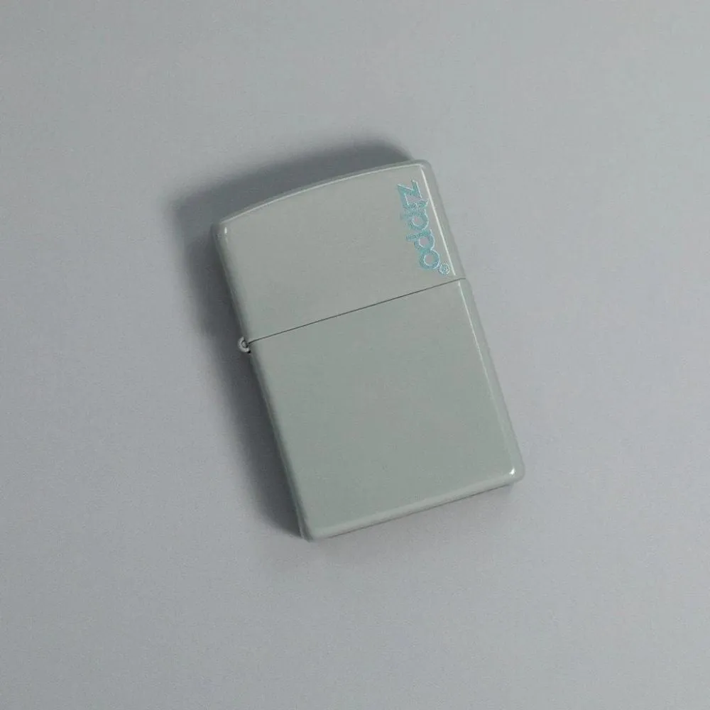 Classic Flat Grey Zippo Logo Lighter