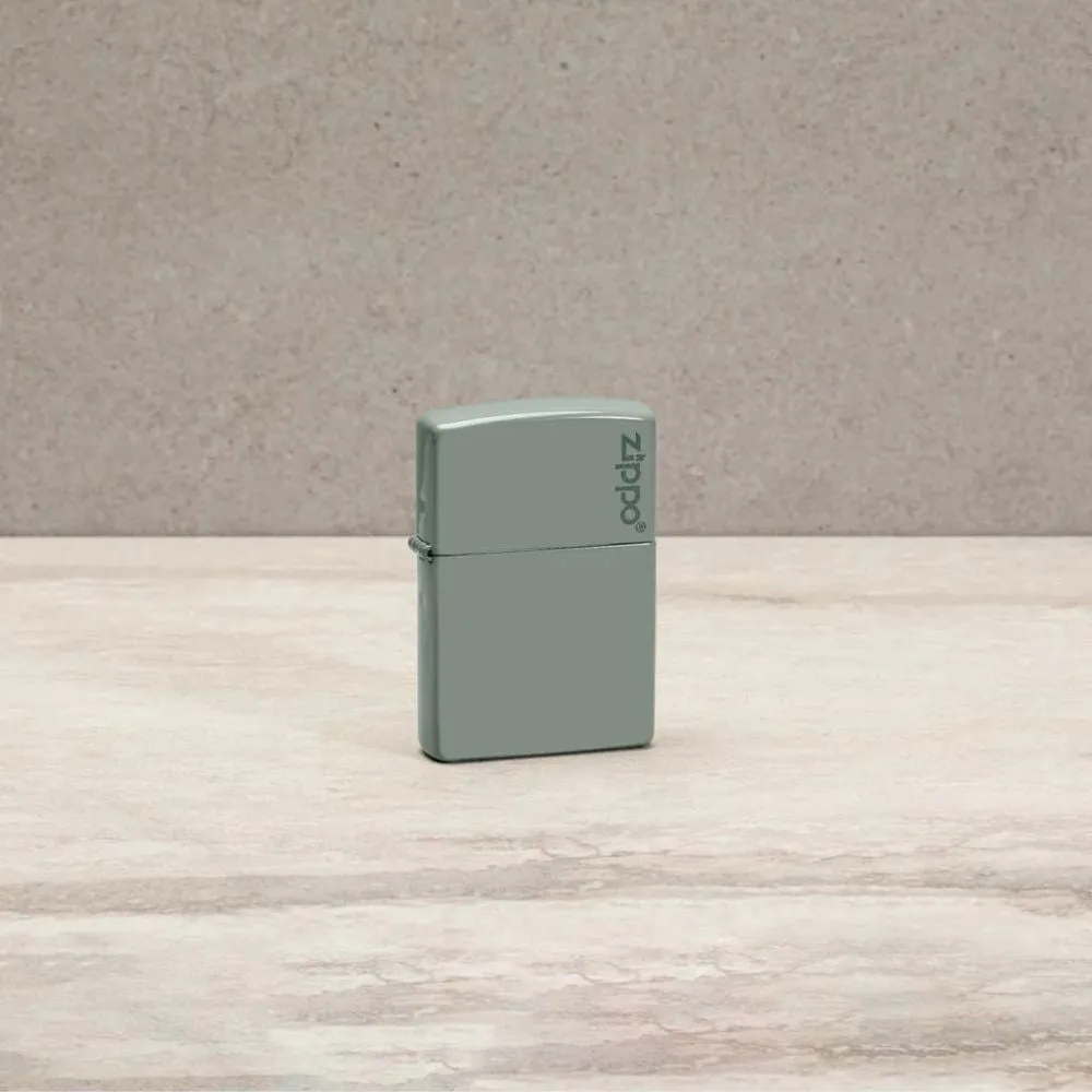 Classic Sage Zippo Logo Lighter