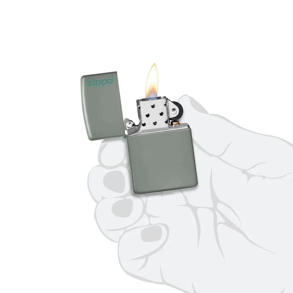 Classic Sage Zippo Logo Lighter