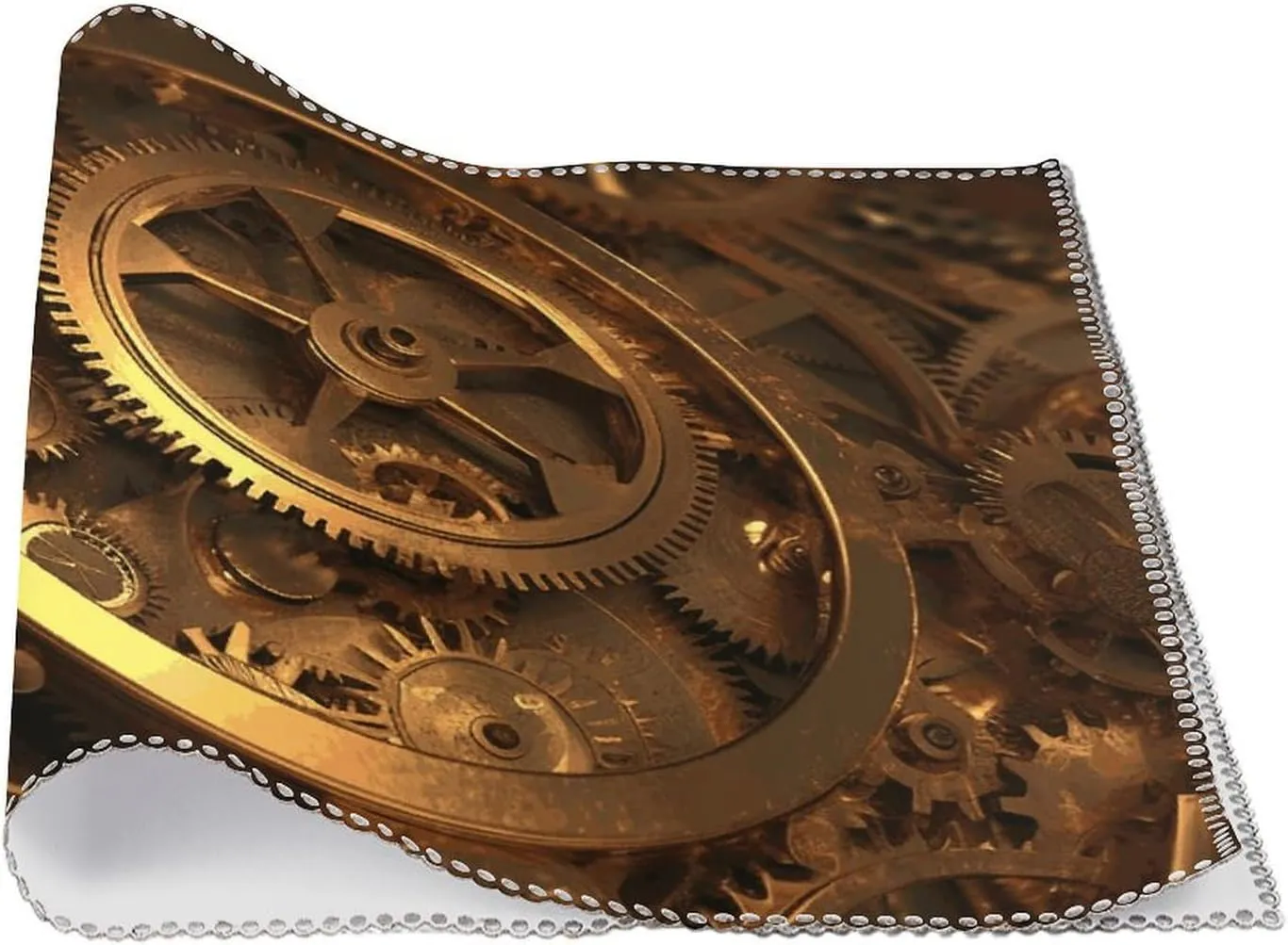 Cloth Placemats Set of 6 Cool Steampunk Gears Printed Heat Resistant Place Mats for Kitchen Table Indoor/Outdoor Washable Placemat Wipeable Dining Table Mats