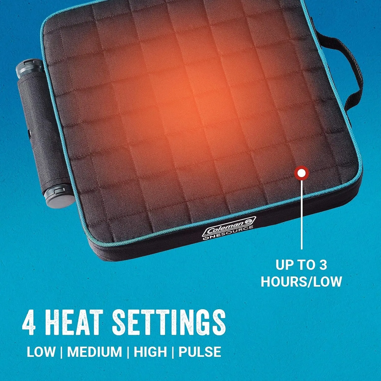 Coleman OneSource Rechargeable Heated Seats – Heated Camping Chair, Chair Pad, & Stadium Seat for Cool-Weather Outdoor Lounging, Tailgating, & Camping