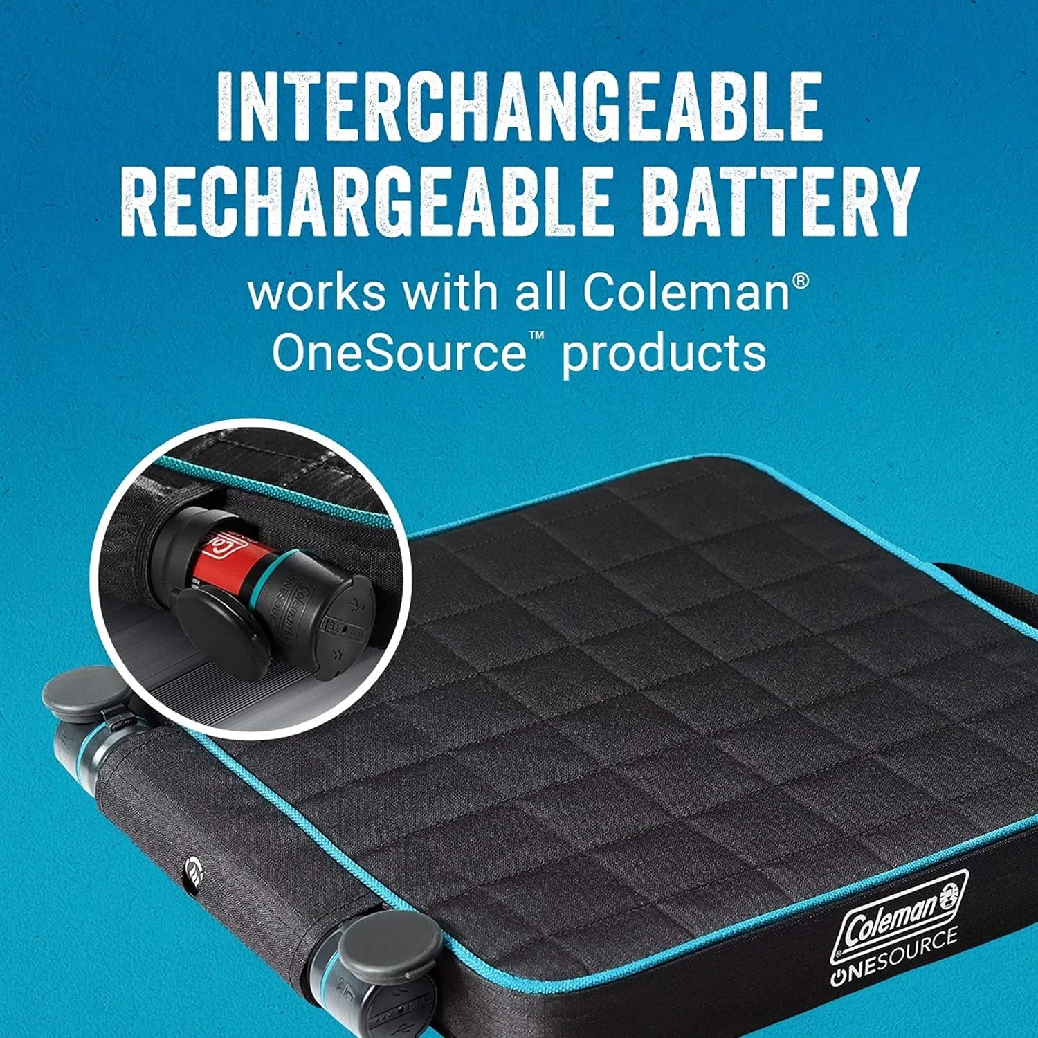 Coleman OneSource Rechargeable Heated Seats – Heated Camping Chair, Chair Pad, & Stadium Seat for Cool-Weather Outdoor Lounging, Tailgating, & Camping