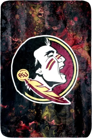 College Covers Everything Comfy Florida State Seminoles Color Swept Soft Throw Blanket, 30" x 40"