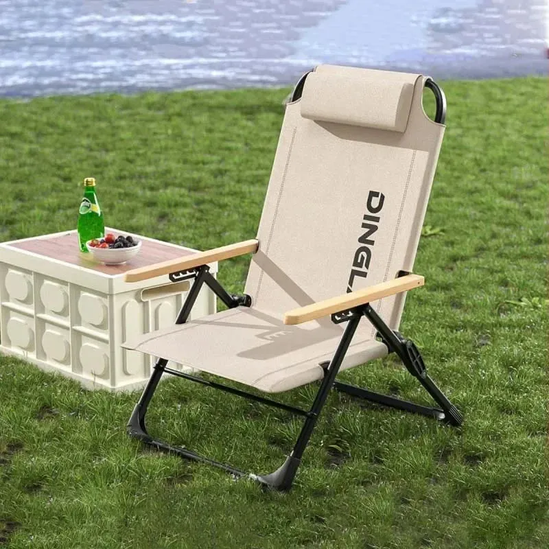 Comfortable Camping Chair  Adjustable Foldable  with Pillows