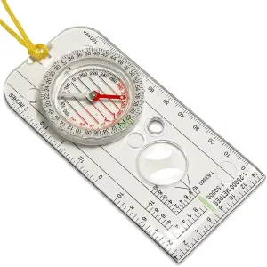 Compass Compass Professional Mini Compass Map Scale Ruler Multifunctional Equipment Outdoor Hiking Camping Survival Guiding Tool