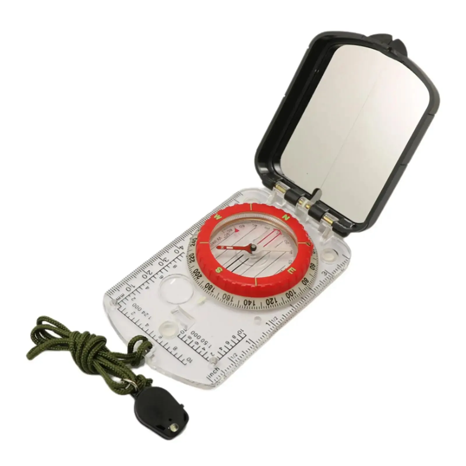 Compass Magnifier Multifunctional Map Ruler Clinometer - Outdoor Boating Navigation Tool
