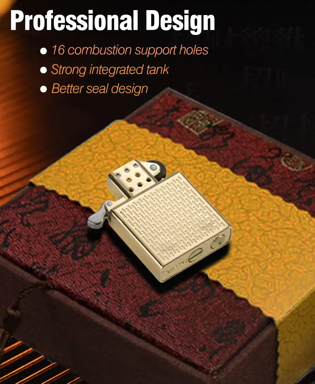 Cool Lighters, Windproof Carving Dragon Antique Lighter, Reusable Kerosene Grinding Wheel Lighter for Collection, Decorative, Gift, Present (Without Fuel) (Black)