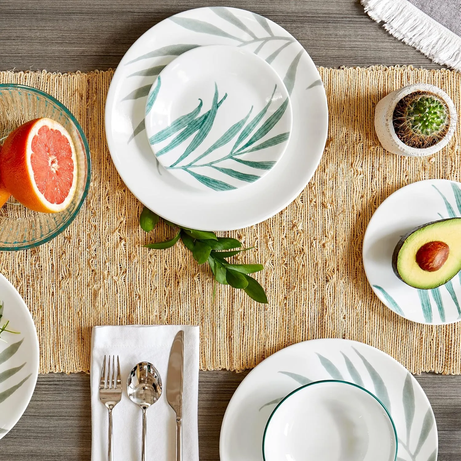 Corelle Dinner Plate, Solar Print, 12 pc Set