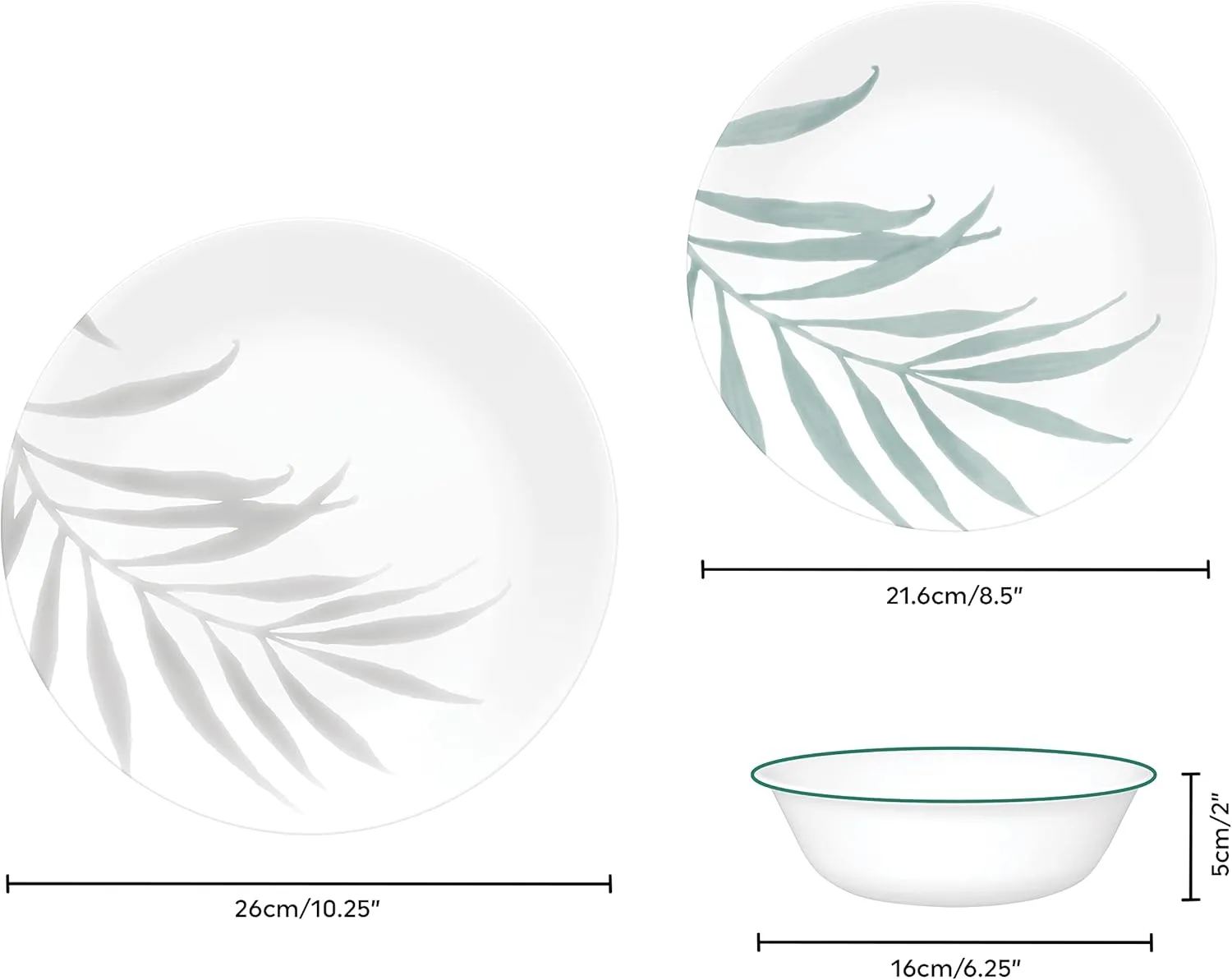 Corelle Dinner Plate, Solar Print, 12 pc Set