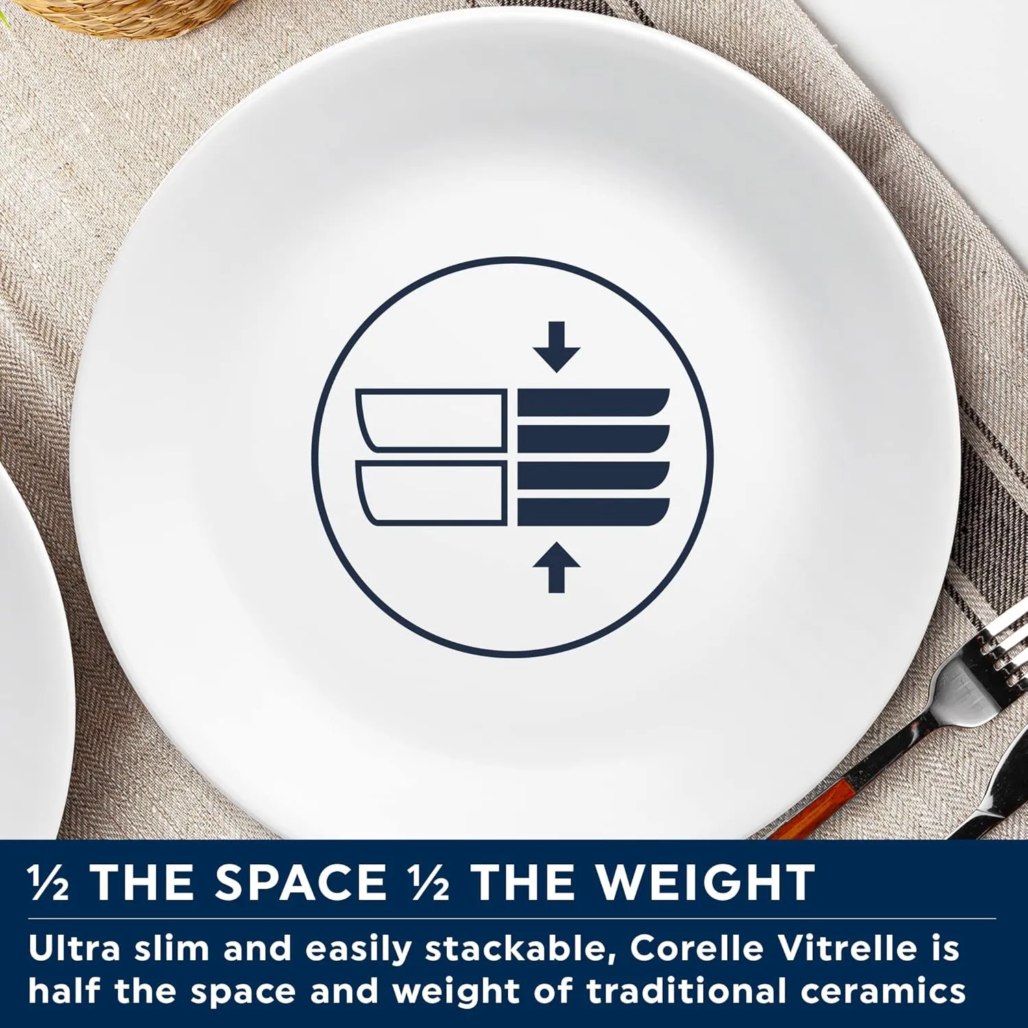 Corelle Dinner Plate, Solar Print, 12 pc Set