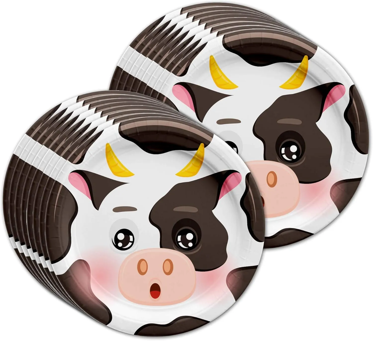 Cow Birthday Party Supplies Set Plates Napkins Cups Tableware Kit for 16