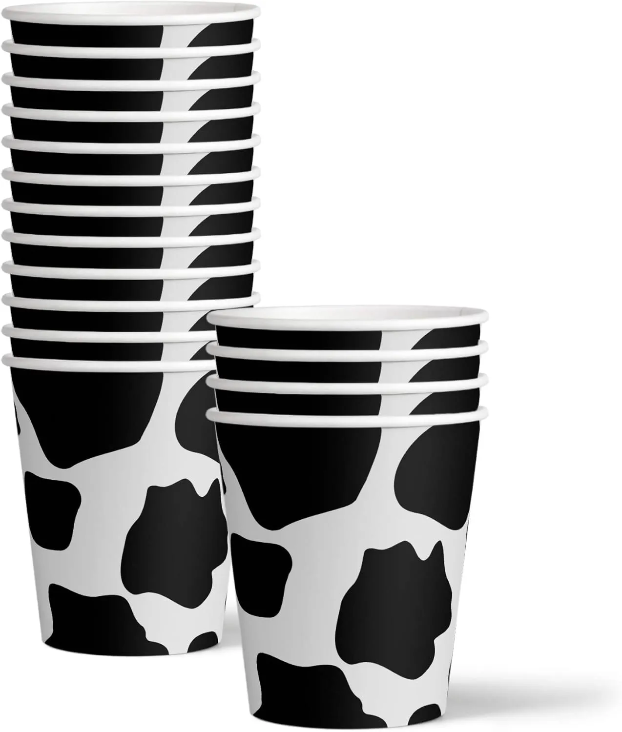Cow Print Farm Animal Party Supplies - Cow Girl Party Supplies - Tabelware Set Includes Plates, Napkins and Cups | Kit for 16