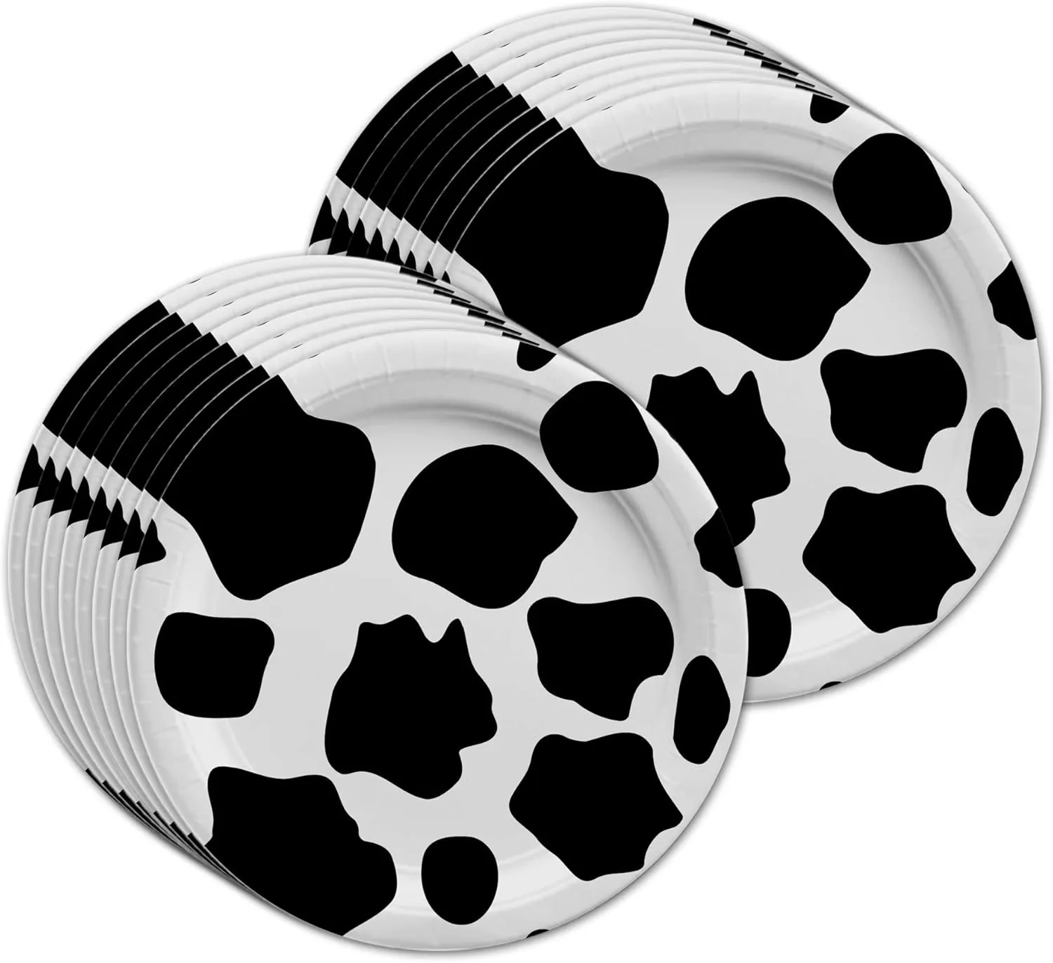 Cow Print Farm Animal Party Supplies - Cow Girl Party Supplies - Tabelware Set Includes Plates, Napkins and Cups | Kit for 16
