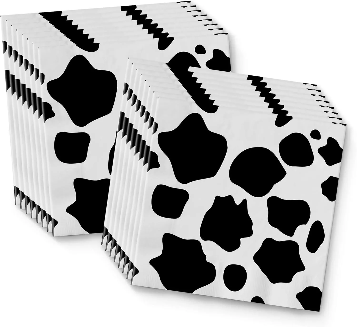Cow Print Farm Animal Party Supplies - Cow Girl Party Supplies - Tabelware Set Includes Plates, Napkins and Cups | Kit for 16