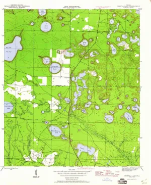Crystal Lake FL topo map, 1:24000 Scale, 7.5 X 7.5 Minute, Historical, 1945, Updated 1960, 26.8 x 22.9 in