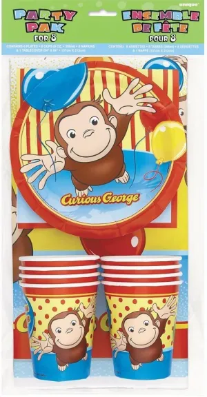 Curious George Tableware Party Kit for 8