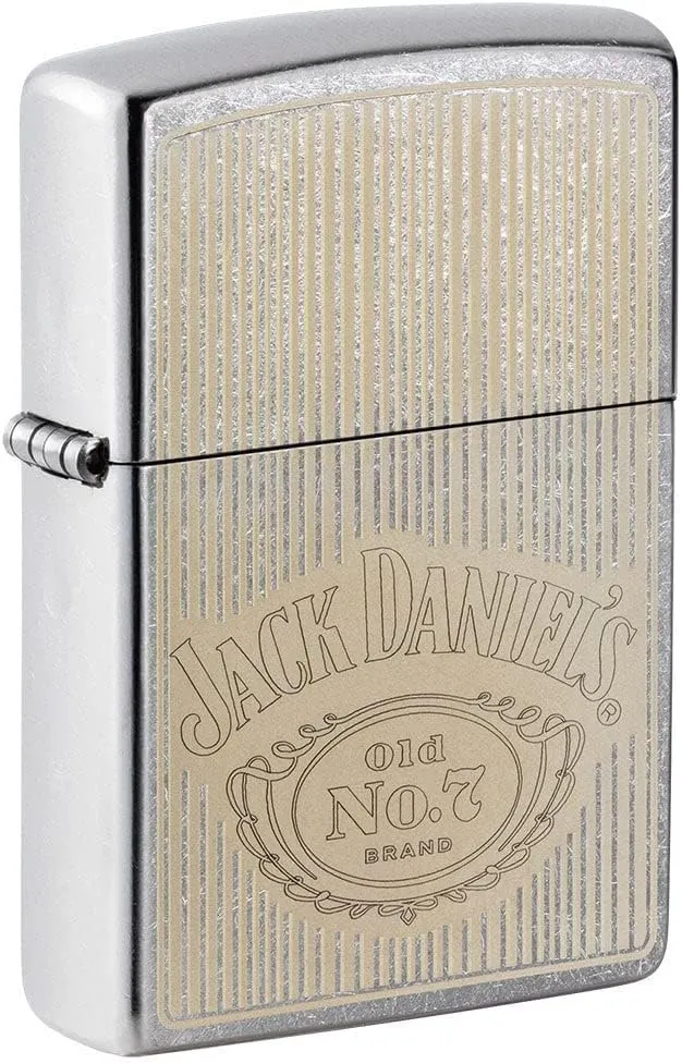 Custom Personalized Zippo Jack Daniel's Classic Windproof Lighter Free Engraving (Brush WH)