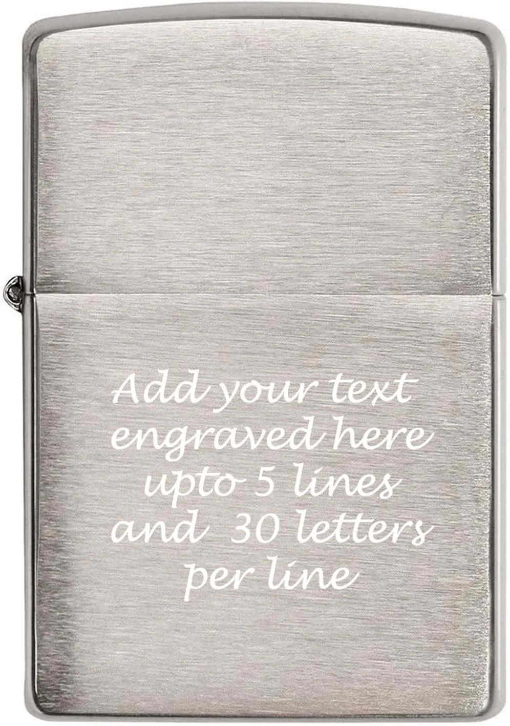 Customized Personalized ZIPPO Classic Windproof Oil Lighter Engraving (Brush Silver)