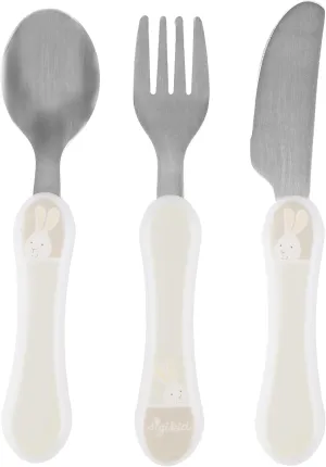 Cutlery Set Rabbit 3 Pieces R PET Children's Crockery