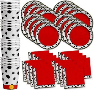 Dalmatians Birthday Party Supplies Set Plates Napkins Cups Tableware Kit for 16